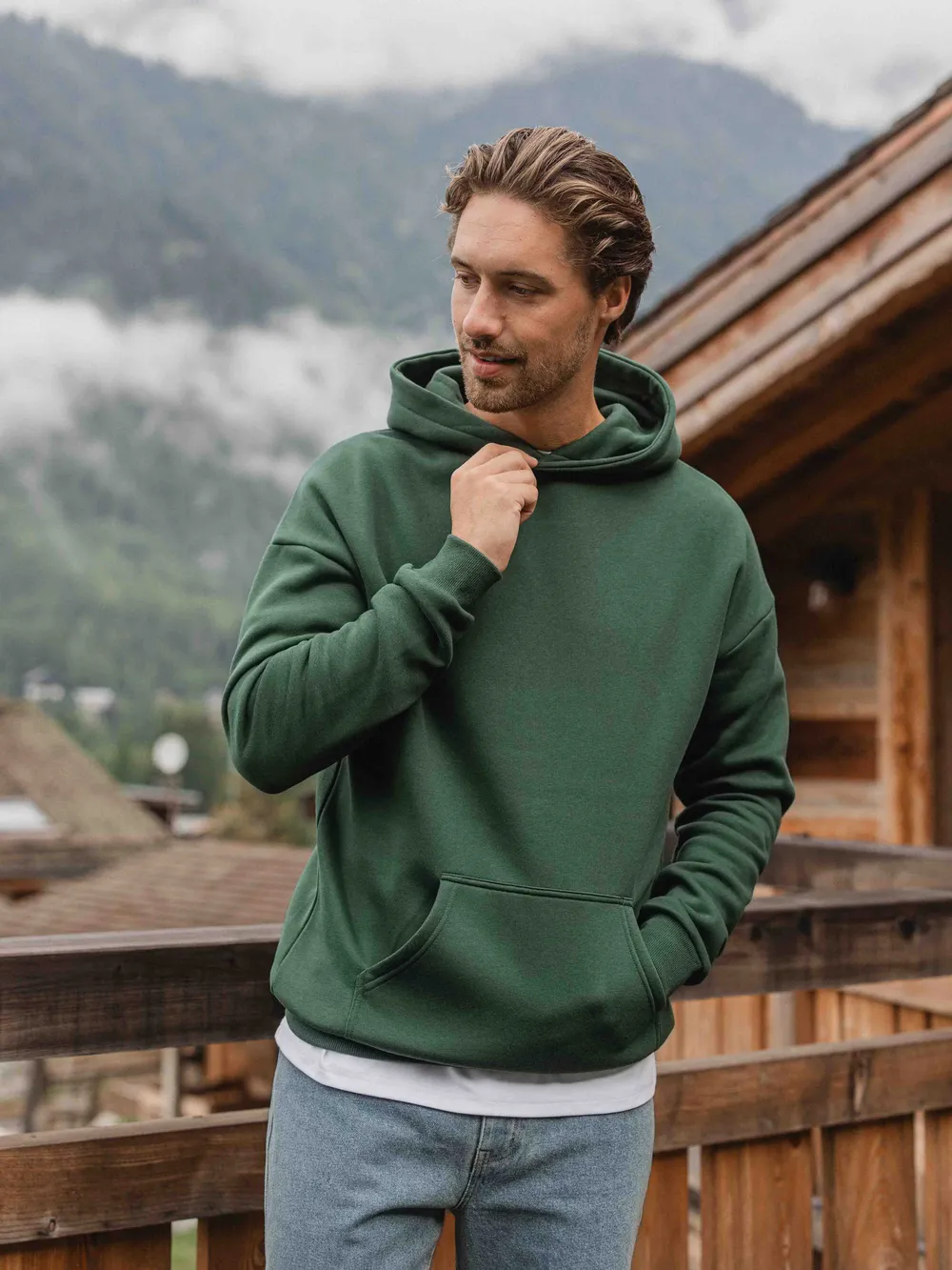 Green Basic Oversized Hoodie 1608 WEAR
