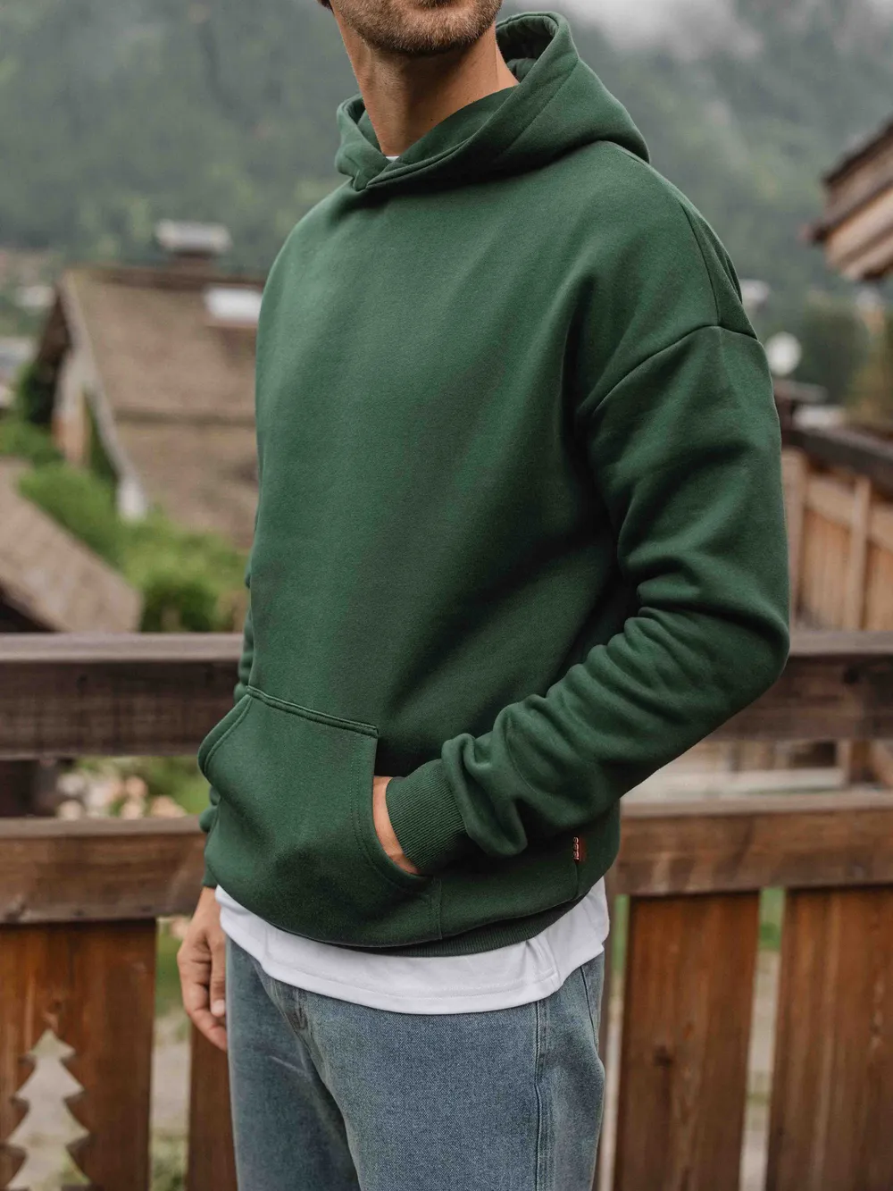 Green Basic Oversized Hoodie 1608 WEAR