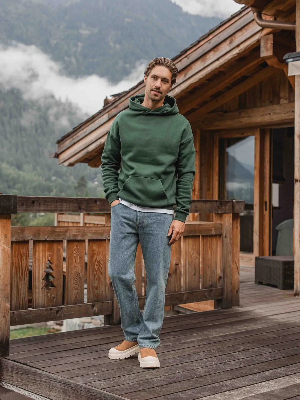 Green Basic Oversized Hoodie 1608 WEAR
