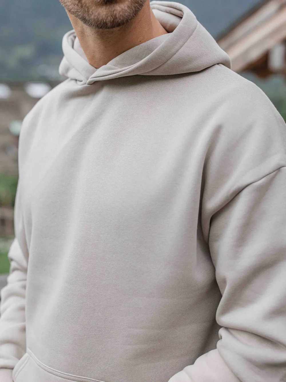 Taupe Basic Oversized Hoodie 1608 WEAR
