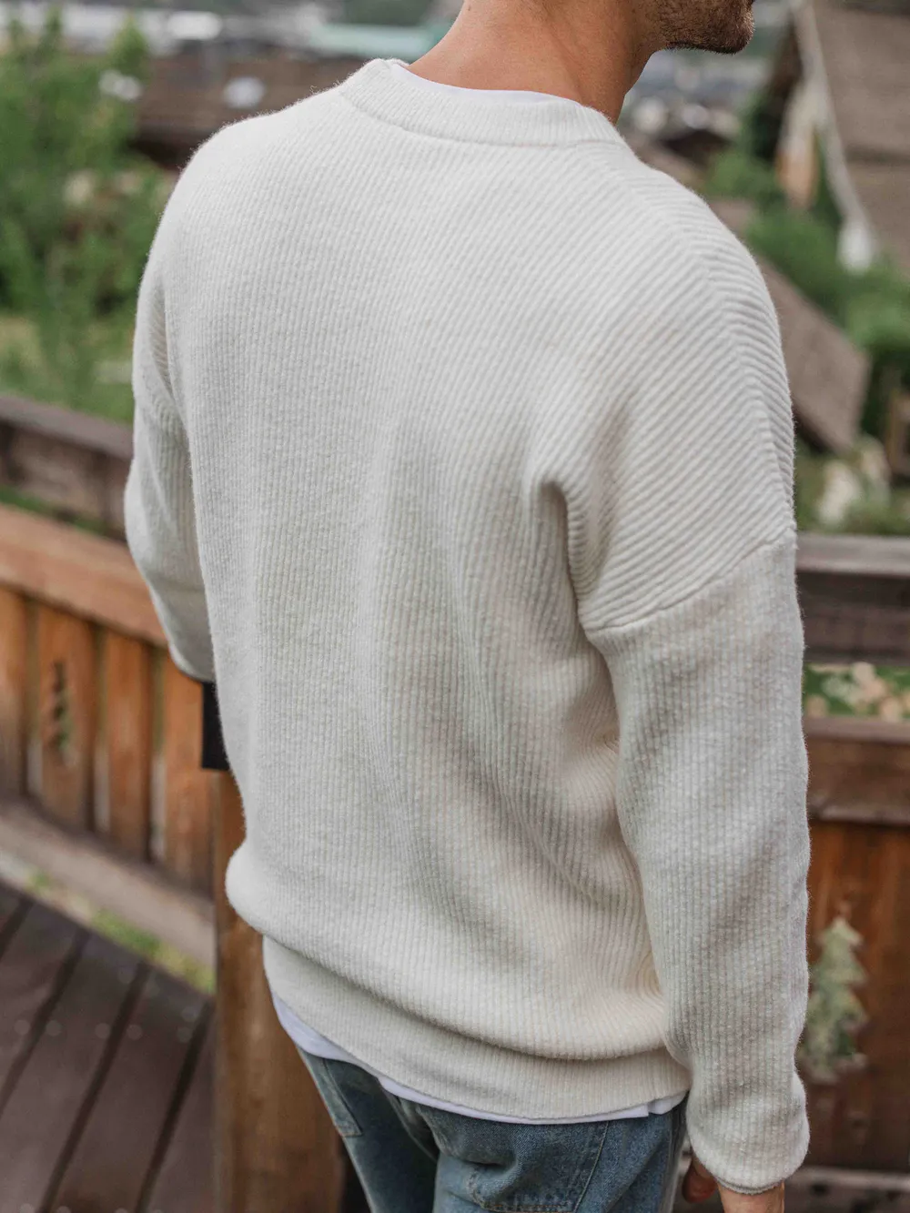White Knit Oversized Sweater 1608 WEAR