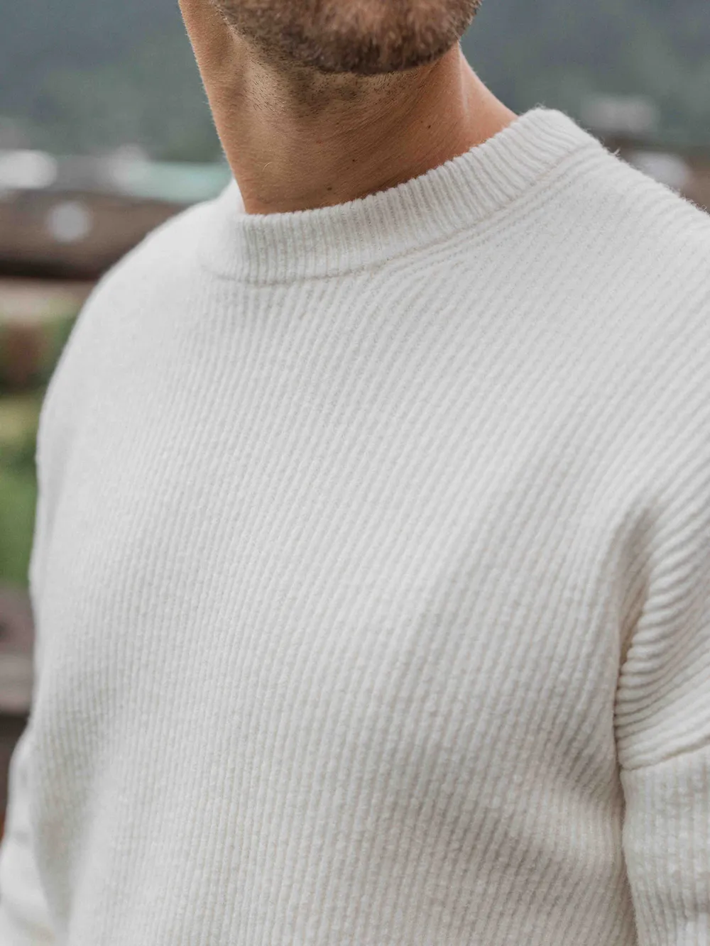 White Knit Oversized Sweater 1608 WEAR