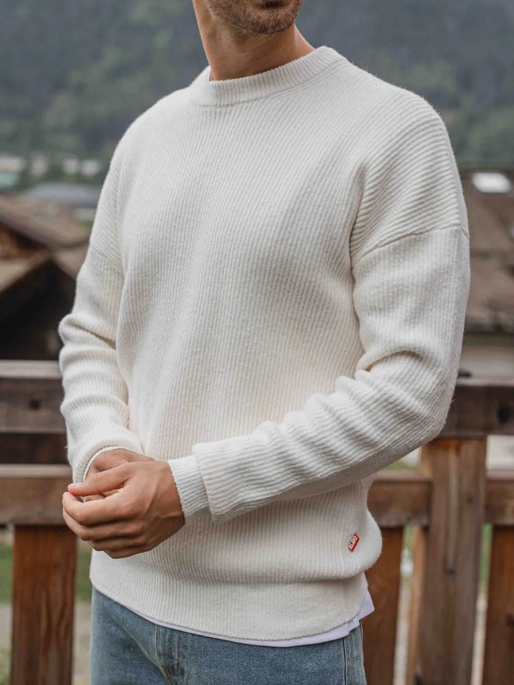 White Knit Oversized Sweater 1608 WEAR