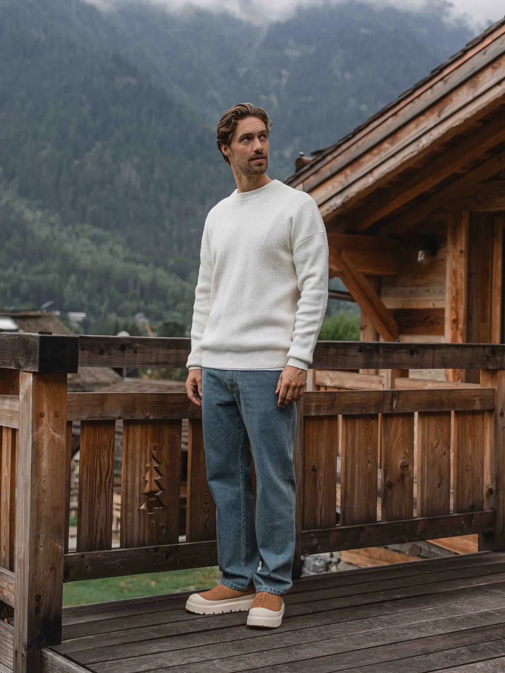 White Knit Oversized Sweater 1608 WEAR