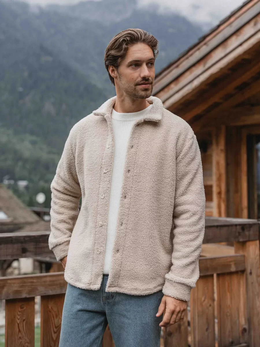 Beige Teddy Overshirt