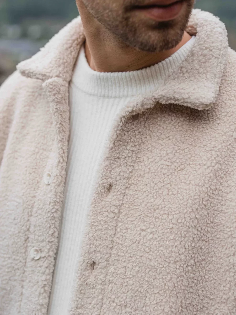 Beige Teddy Overshirt