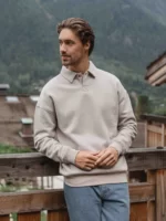 Brown Button Polo Sweater
