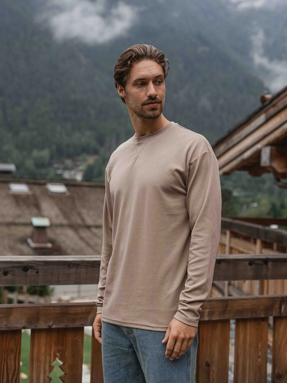 Brown Basic Oversized Longsleeve 1608 WEAR