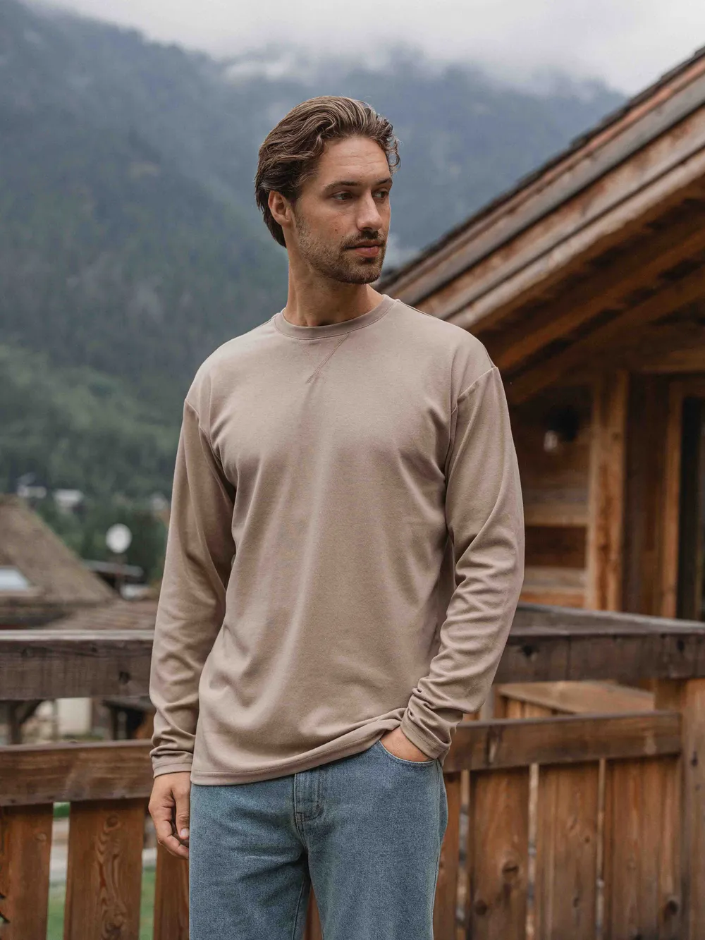 Brown Basic Oversized Longsleeve 1608 WEAR