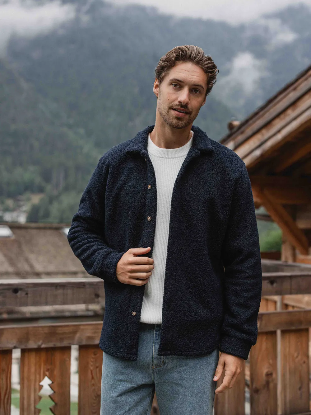 Navy Teddy Overshirt 1608 WEAR
