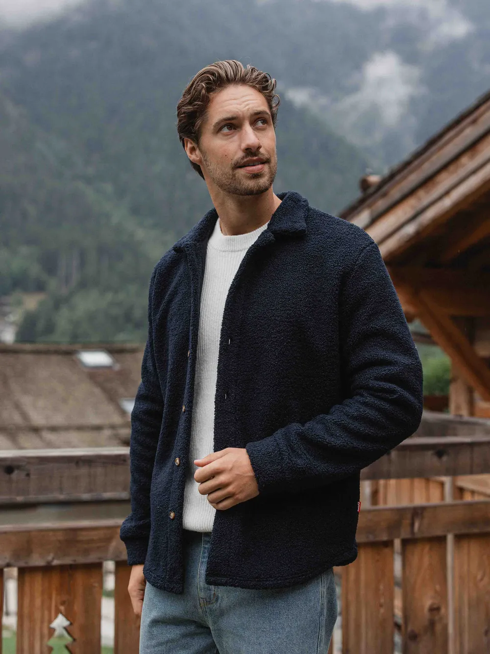 Navy Teddy Overshirt 1608 WEAR