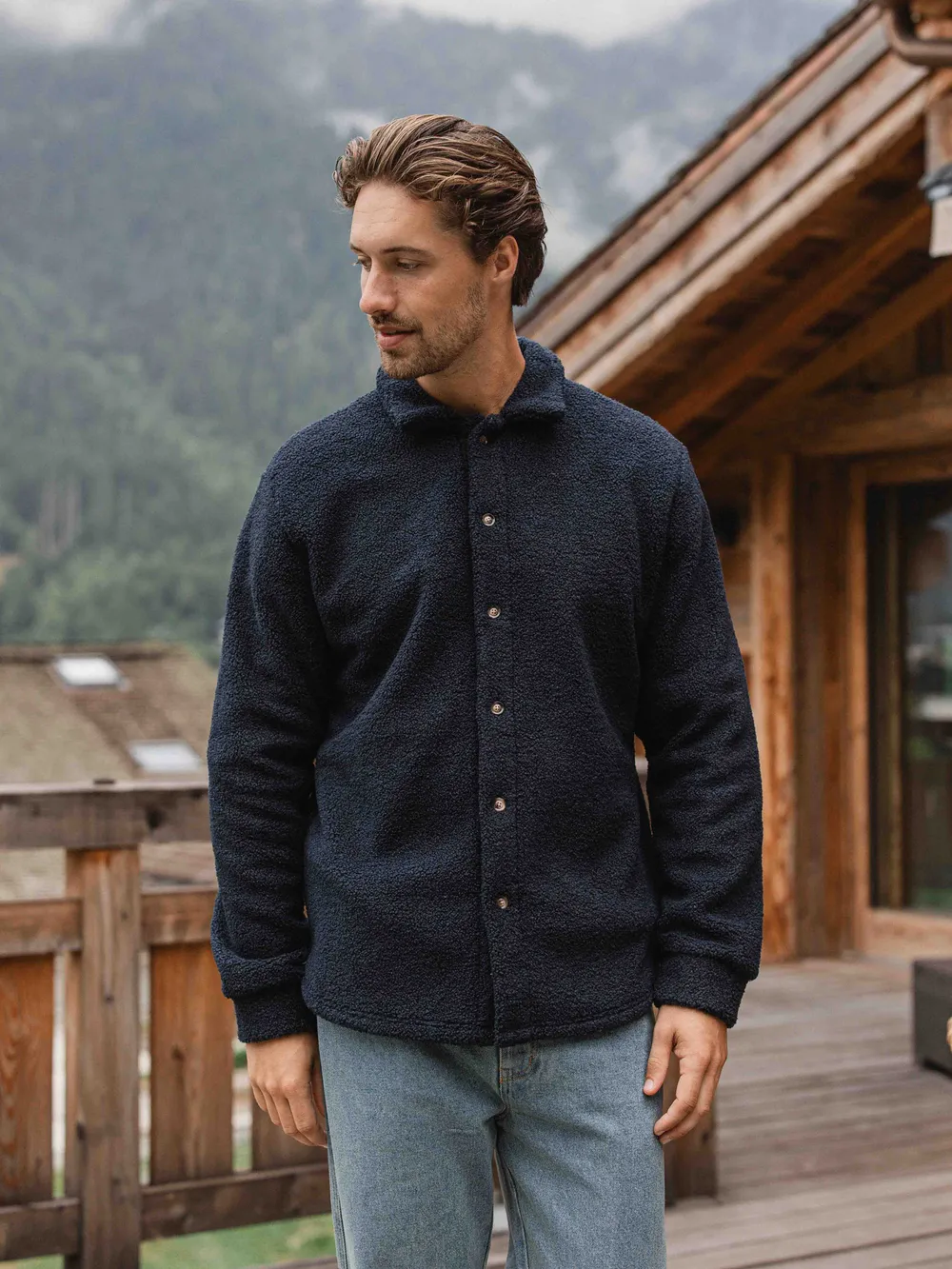 Navy Teddy Overshirt 1608 WEAR
