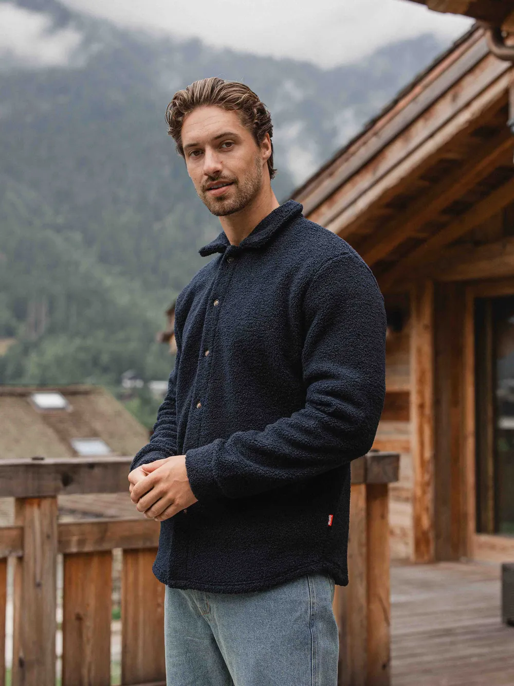Navy Teddy Overshirt 1608 WEAR