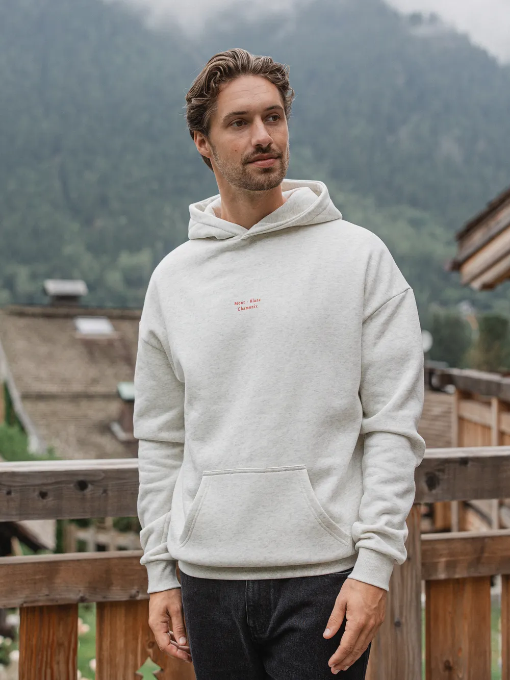 Warm Grey Chamonix Oversized Hoodie 1608 WEAR