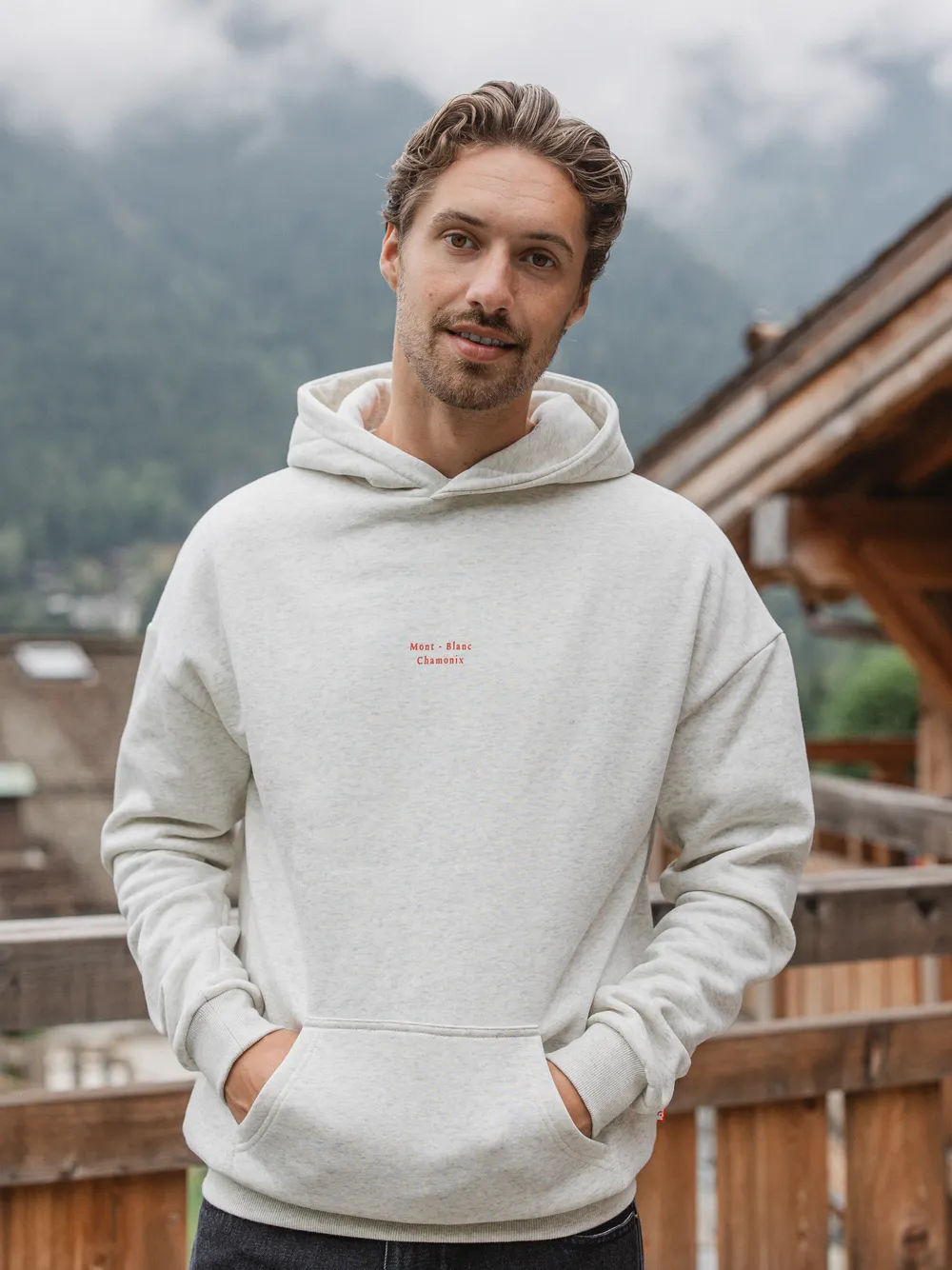 Warm Grey Chamonix Oversized Hoodie 1608 WEAR