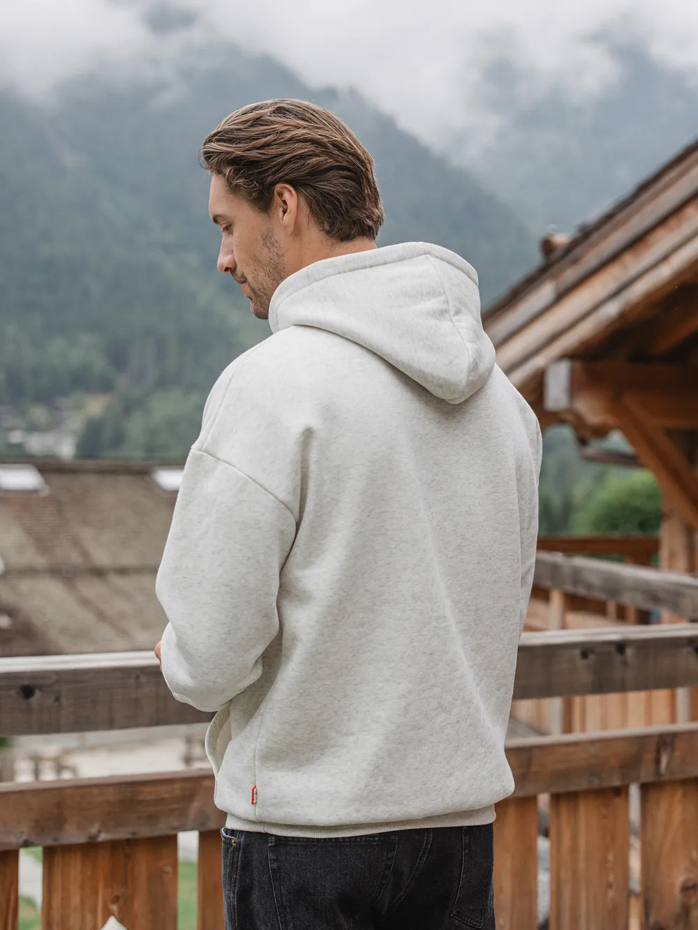 Warm Grey Chamonix Oversized Hoodie 1608 WEAR