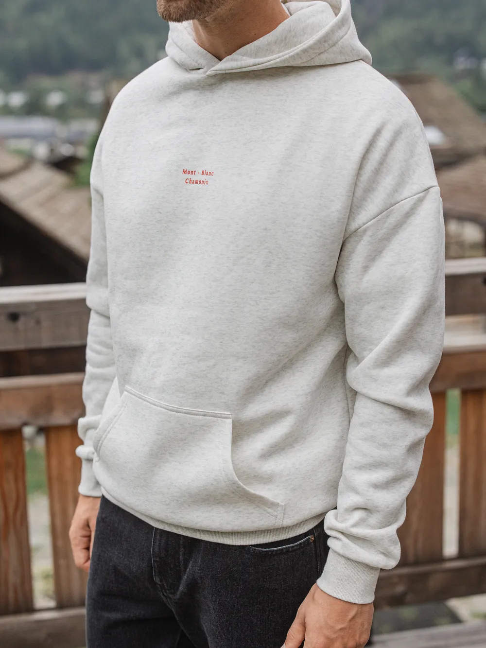 Warm Grey Chamonix Oversized Hoodie 1608 WEAR