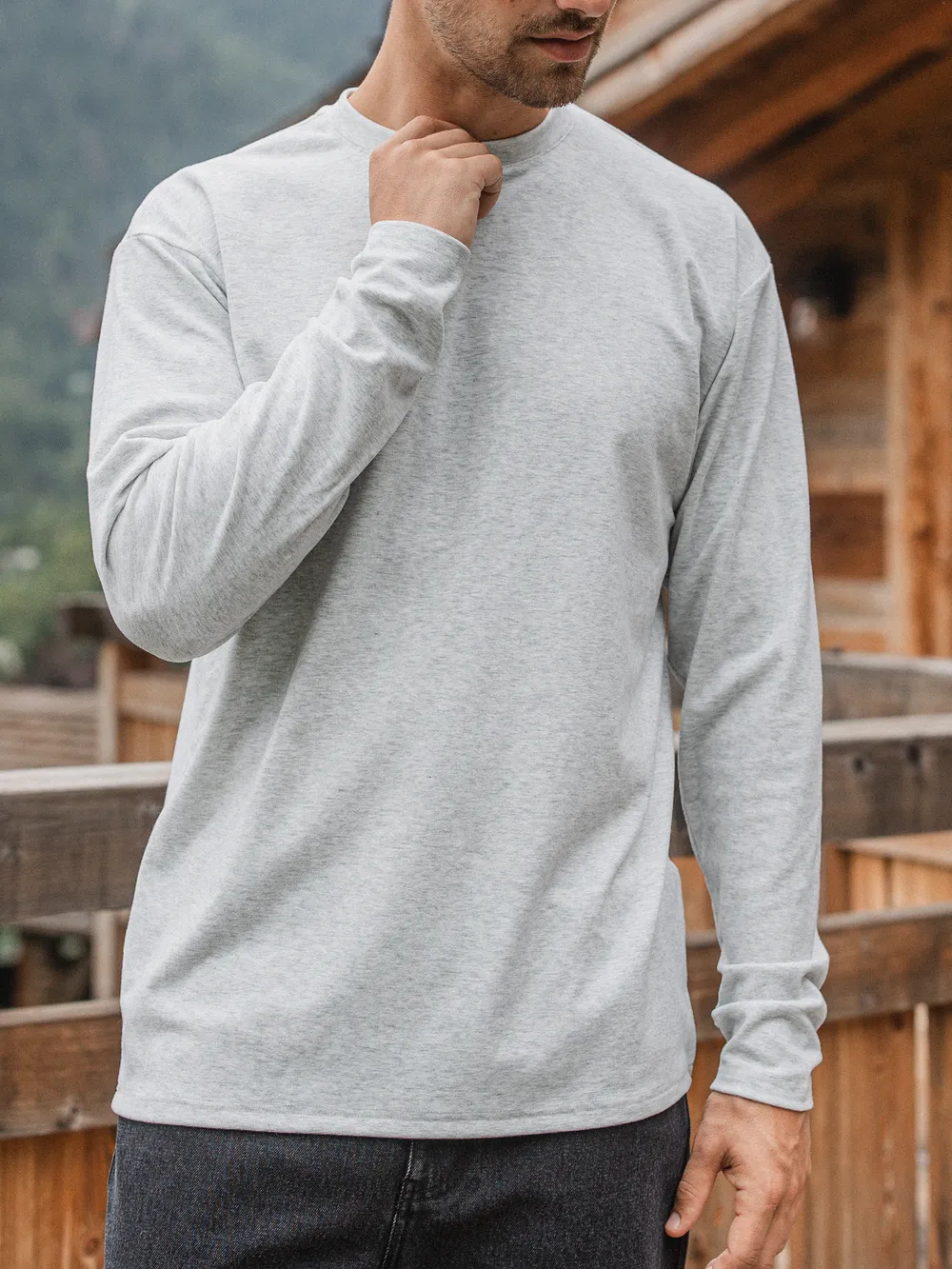 Grey Fleece Longsleeve 1608 WEAR