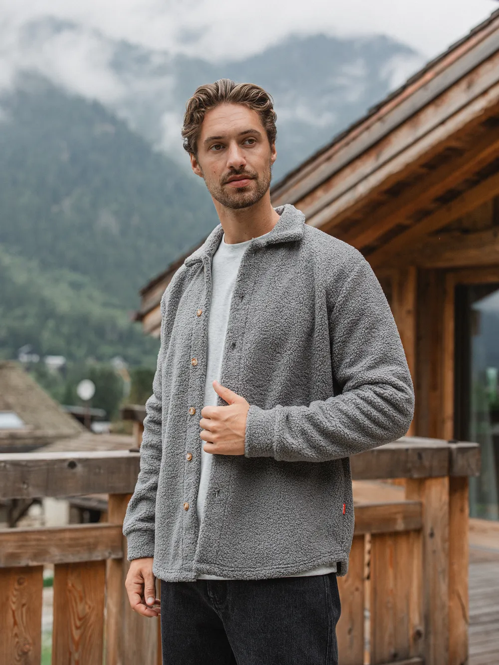 Grey Teddy Overshirt 1608 WEAR