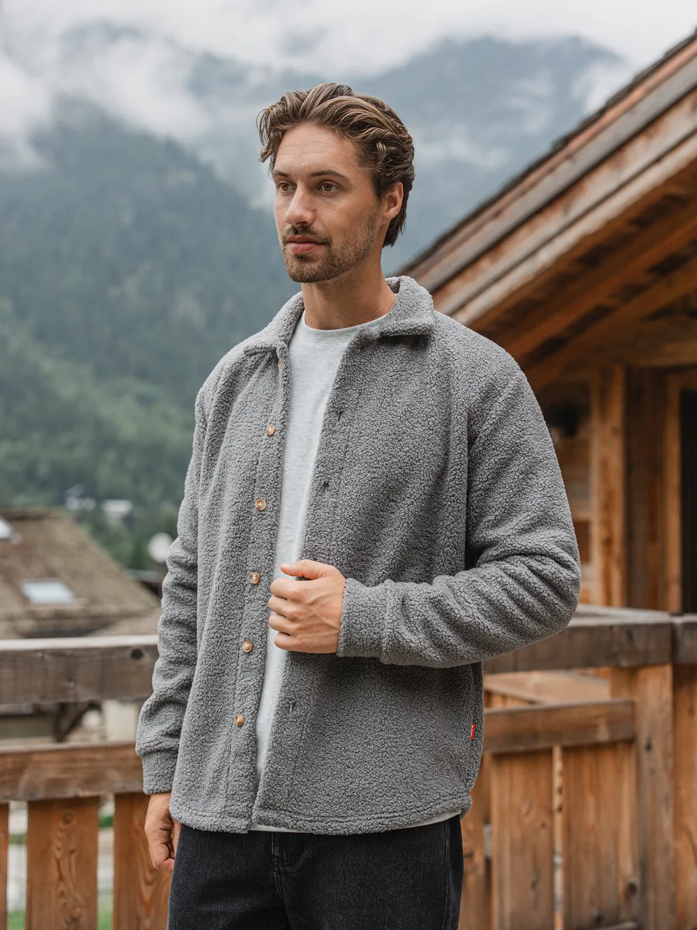 Grey Teddy Overshirt 1608 WEAR