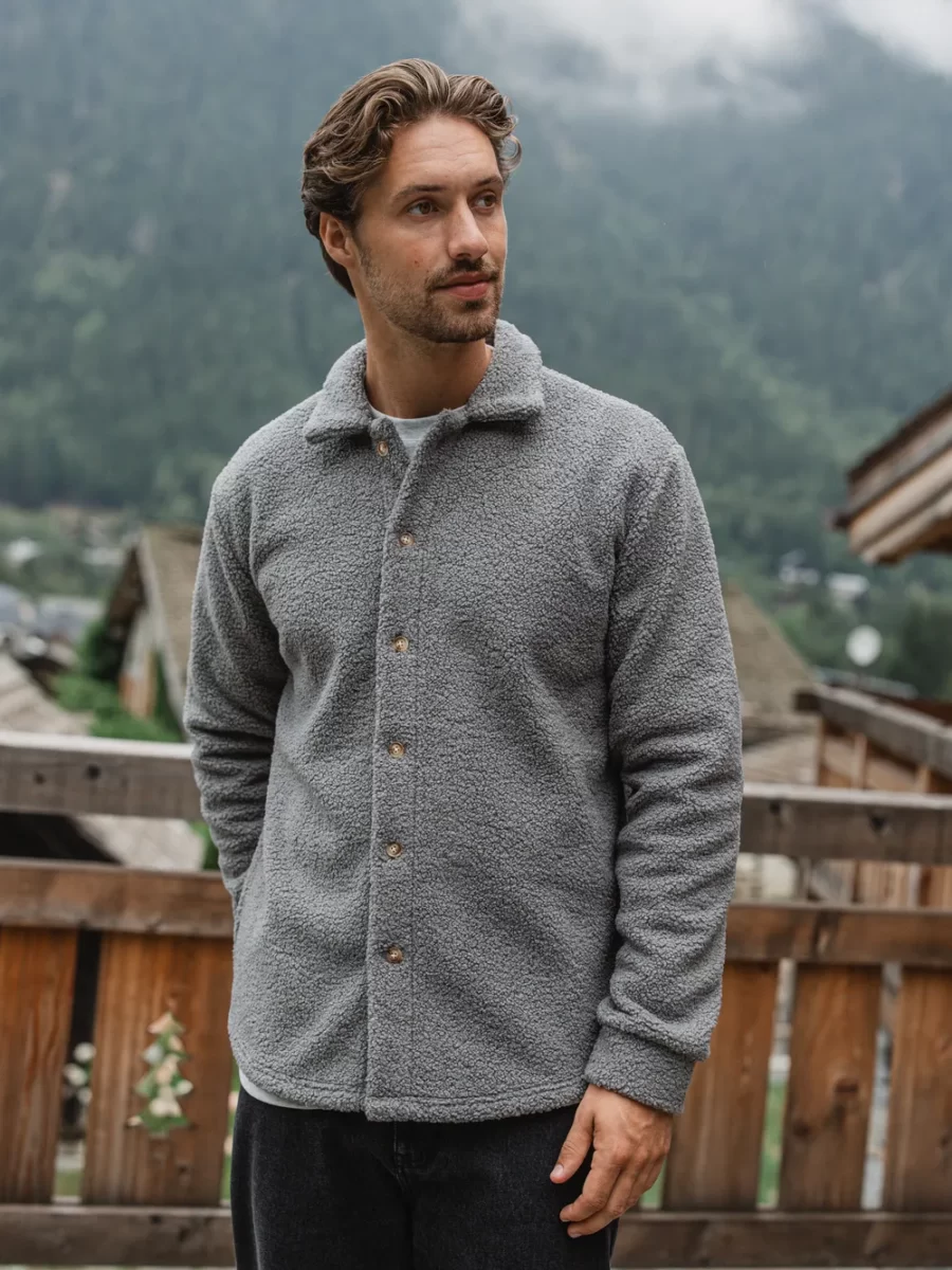 Grey Teddy Overshirt