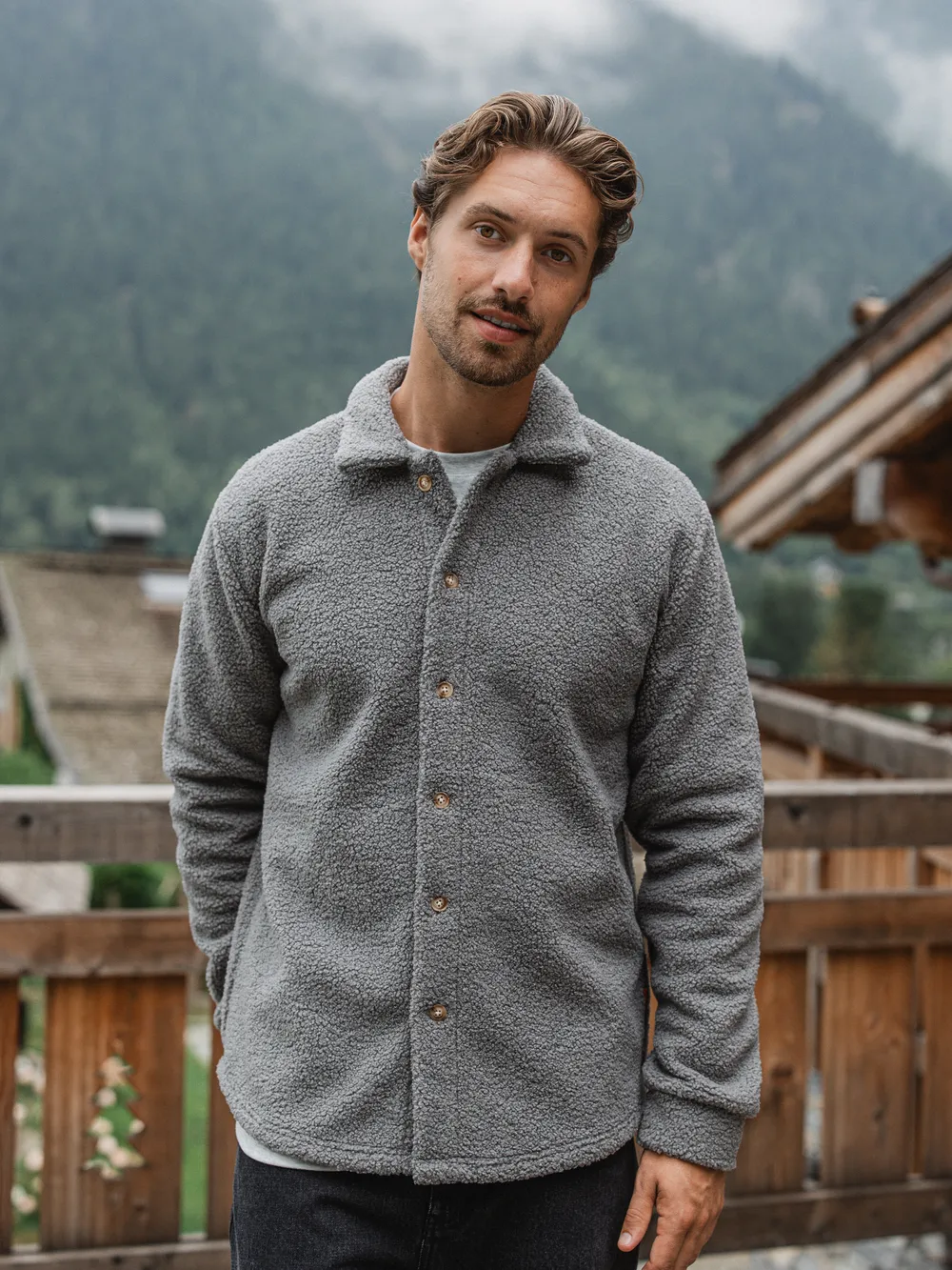 Grey Teddy Overshirt 1608 WEAR