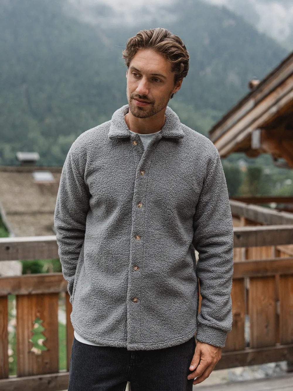 Grey Teddy Overshirt 1608 WEAR