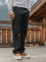 Washed Black Denim Jeans