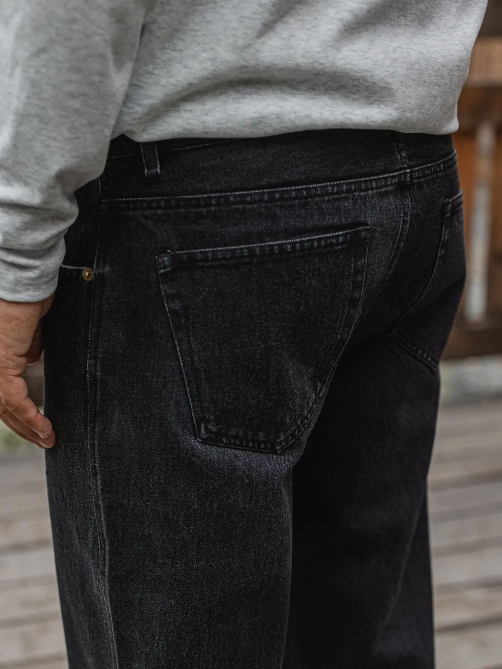 Washed Black Denim Jeans 1608 WEAR