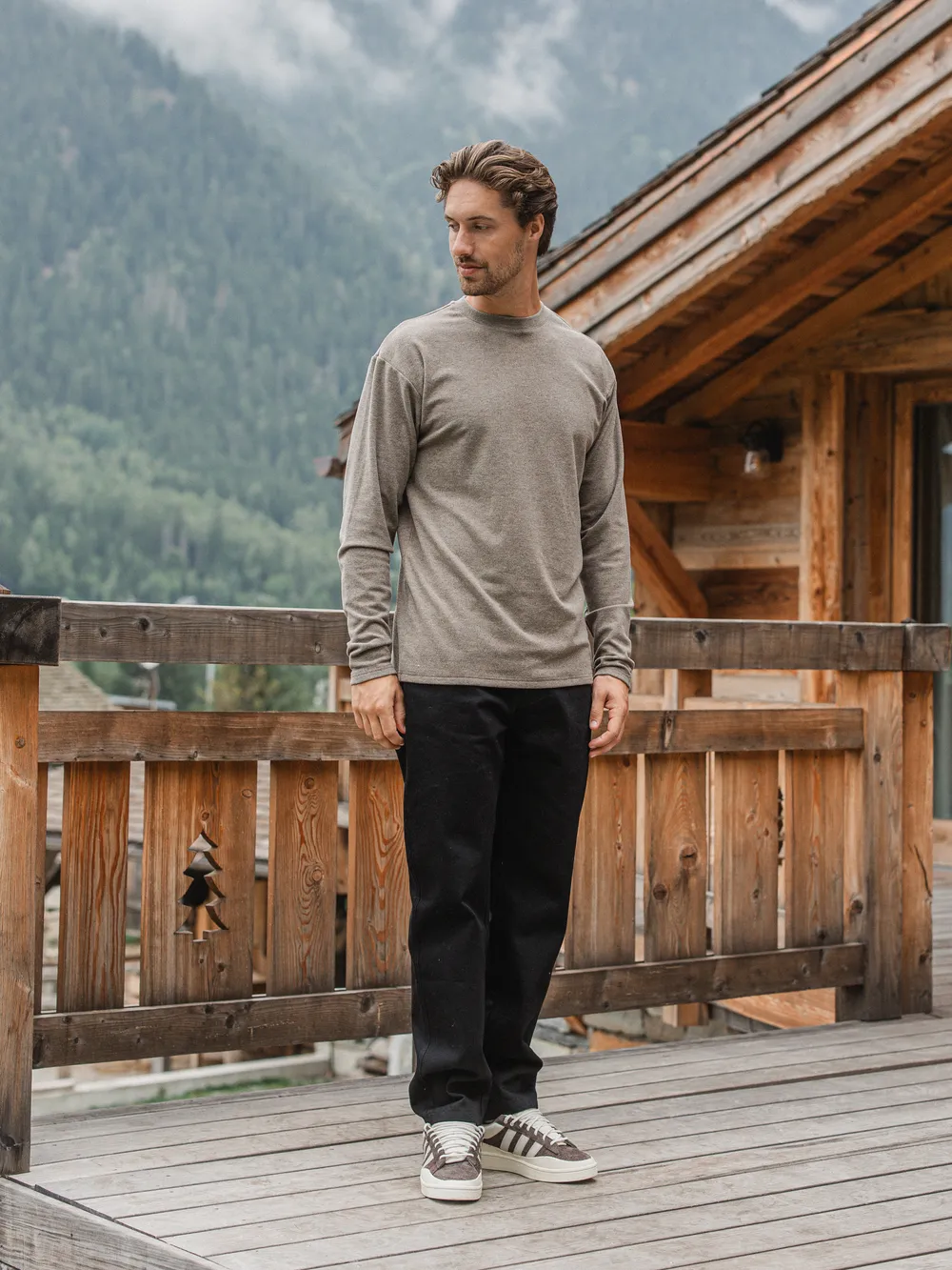 Brown Fleece Longsleeve 1608 WEAR