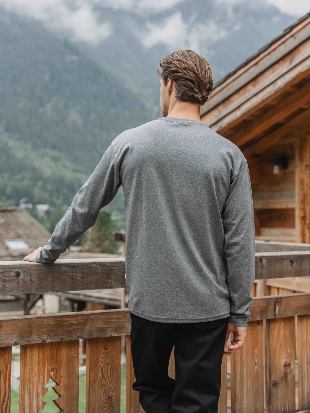 Dark Grey Basic Oversized Longsleeve 1608 WEAR