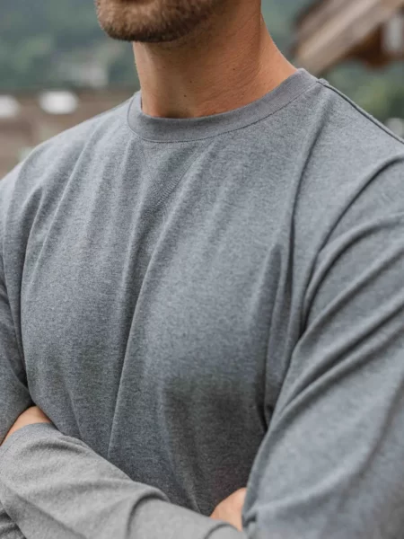 Dark Grey Basic Oversized Longsleeve