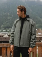 Green Padded Coach Zip Jacket