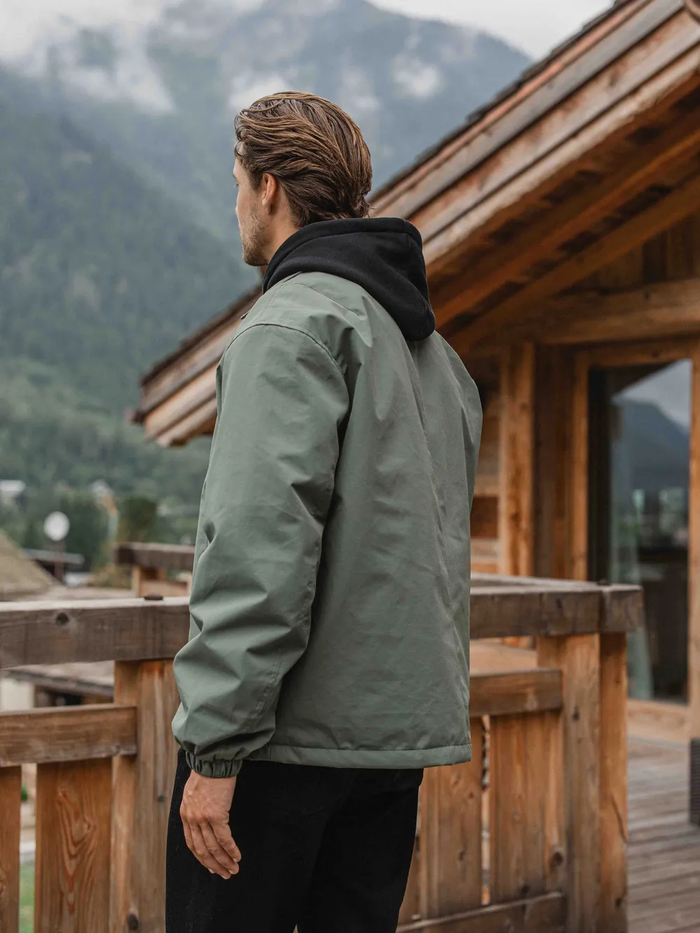Green Padded Coach Zip Jacket 1608 WEAR