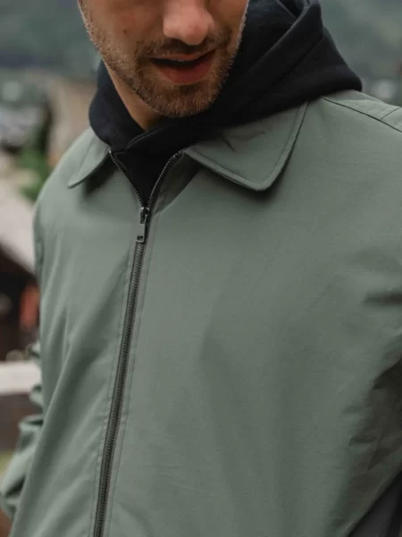 Green Padded Coach Zip Jacket
