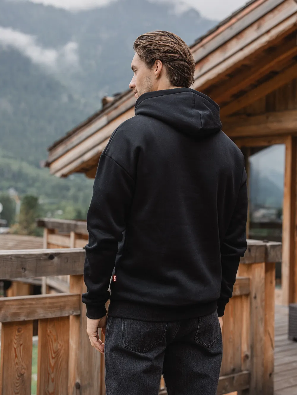 Black Basic Oversized Hoodie 1608 WEAR
