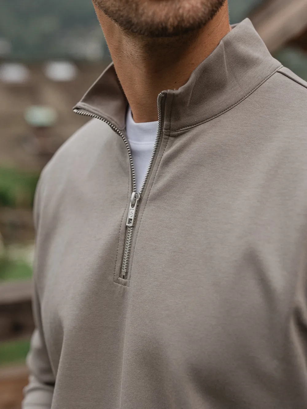 Olive Jersey Half Zip 1608 WEAR