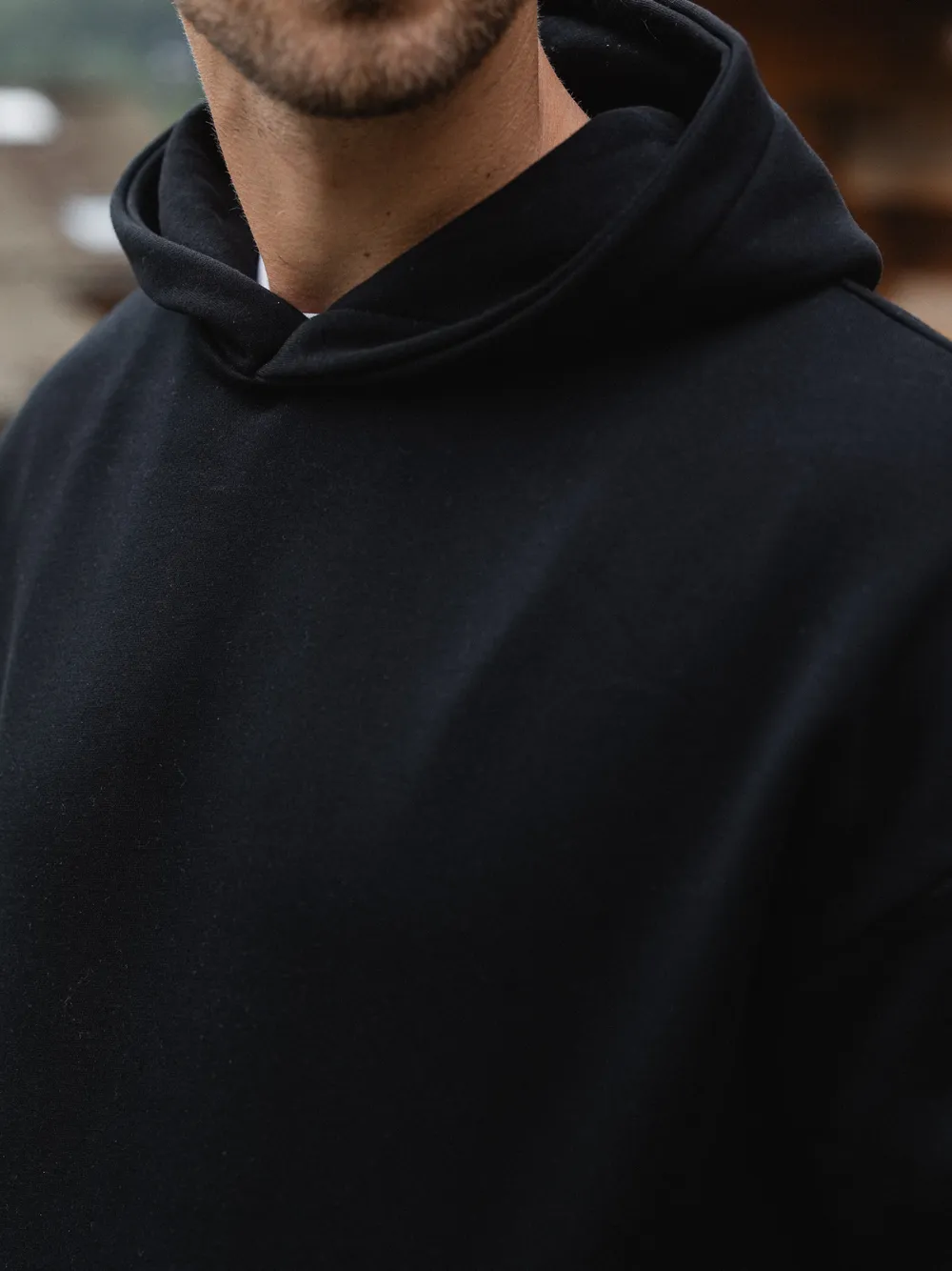 Black Basic Oversized Hoodie 1608 WEAR
