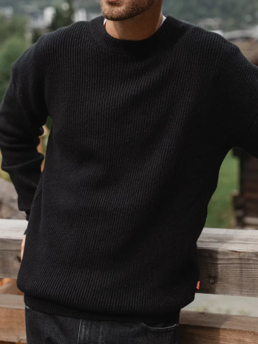 Black Knit Oversized Sweater