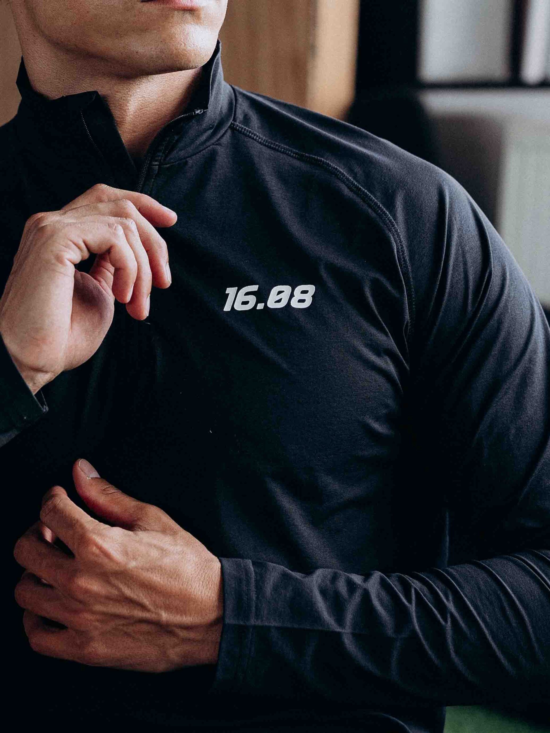 Black Sport Half Zip Longsleeve 1608 WEAR