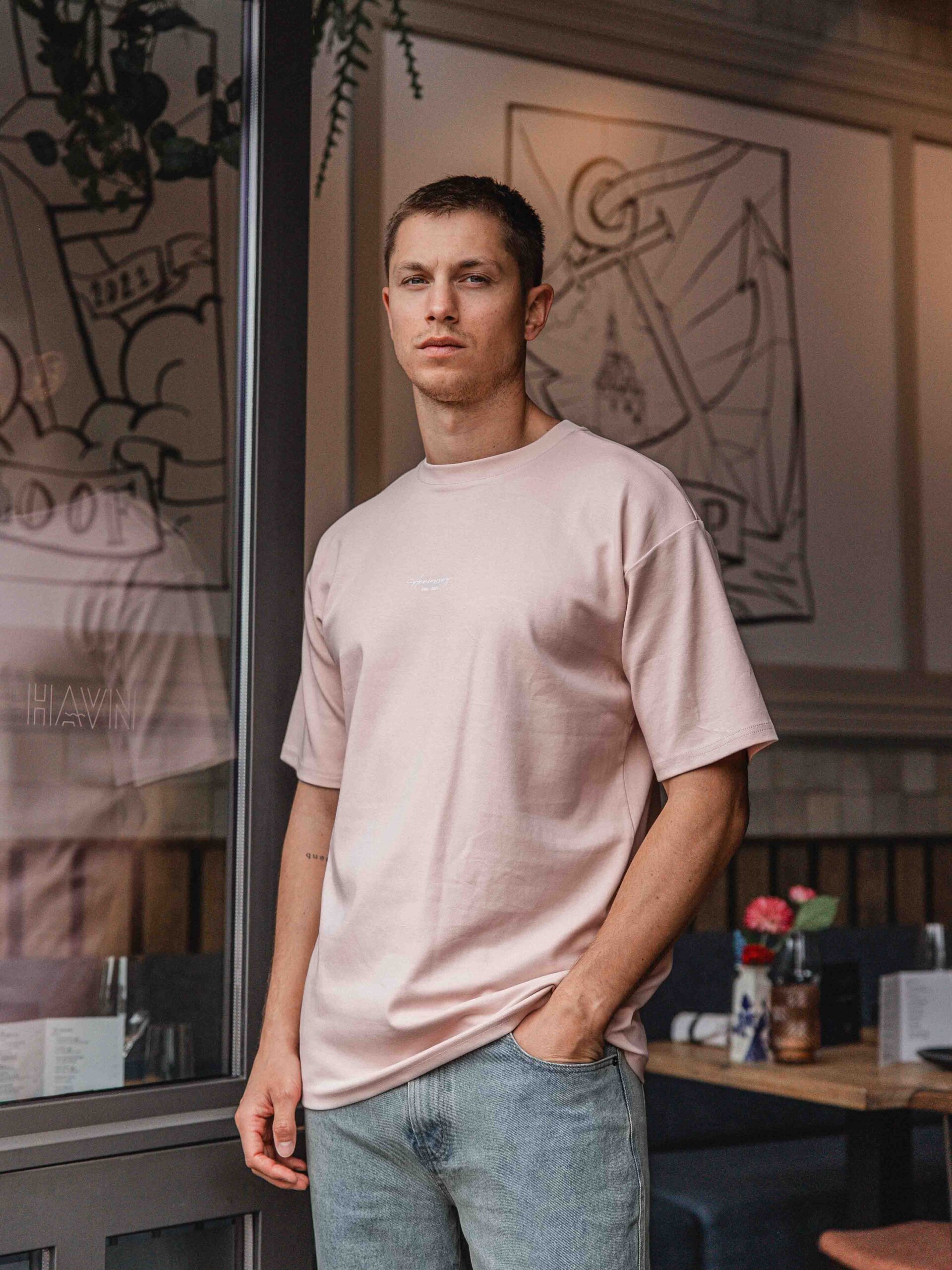 Old Pink Global Oversized T-shirt 1608 WEAR