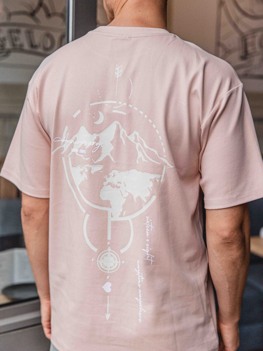 Altrosa Global-T-Shirt in Übergröße