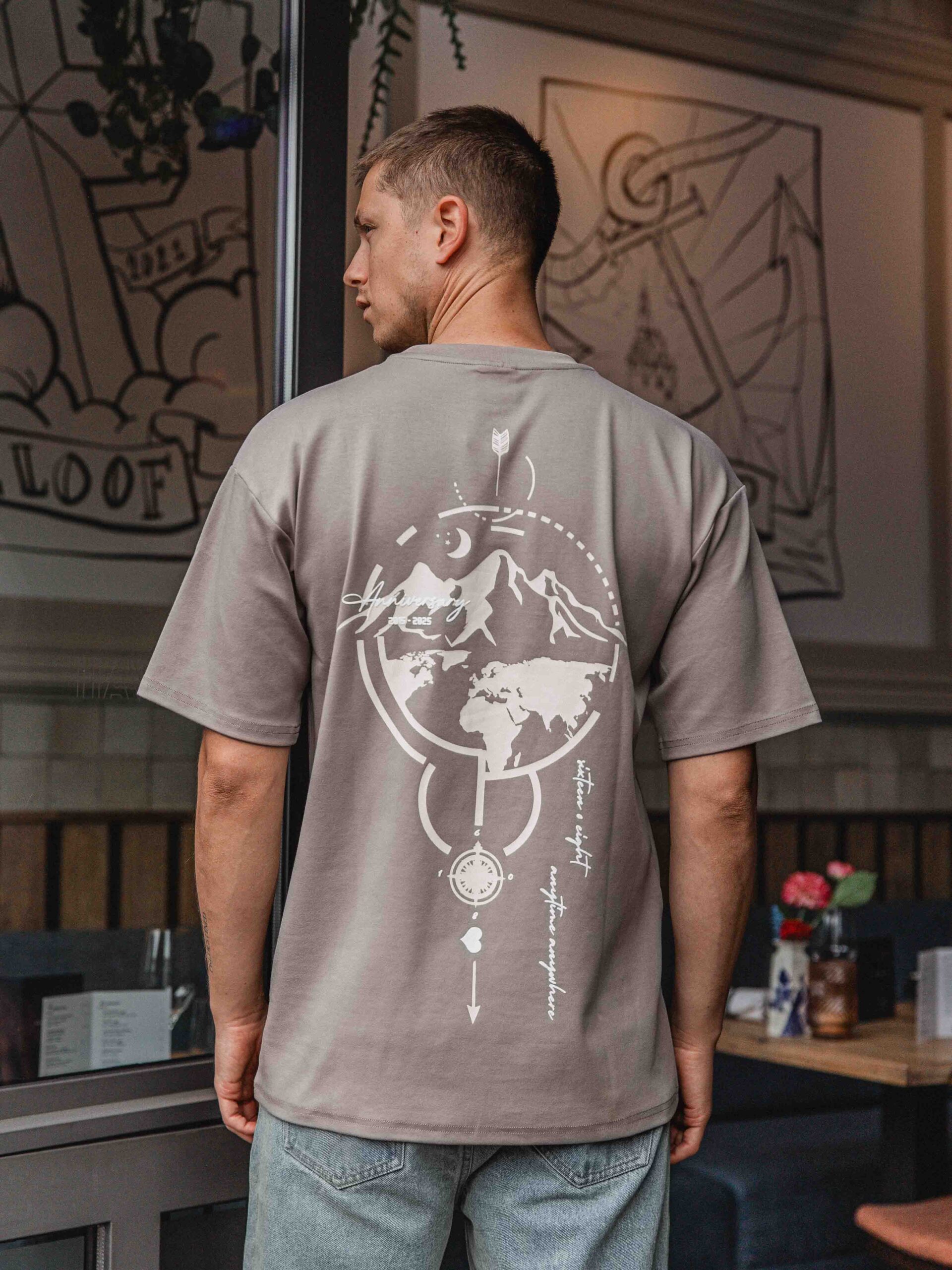 Brown Global Oversized T-shirt 1608 WEAR