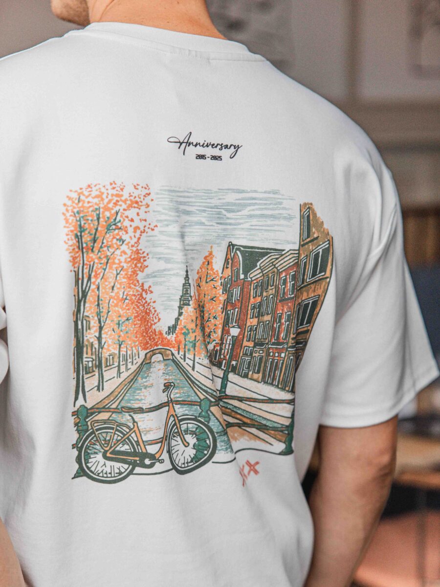 Weißes A'dam-T-Shirt in Übergröße