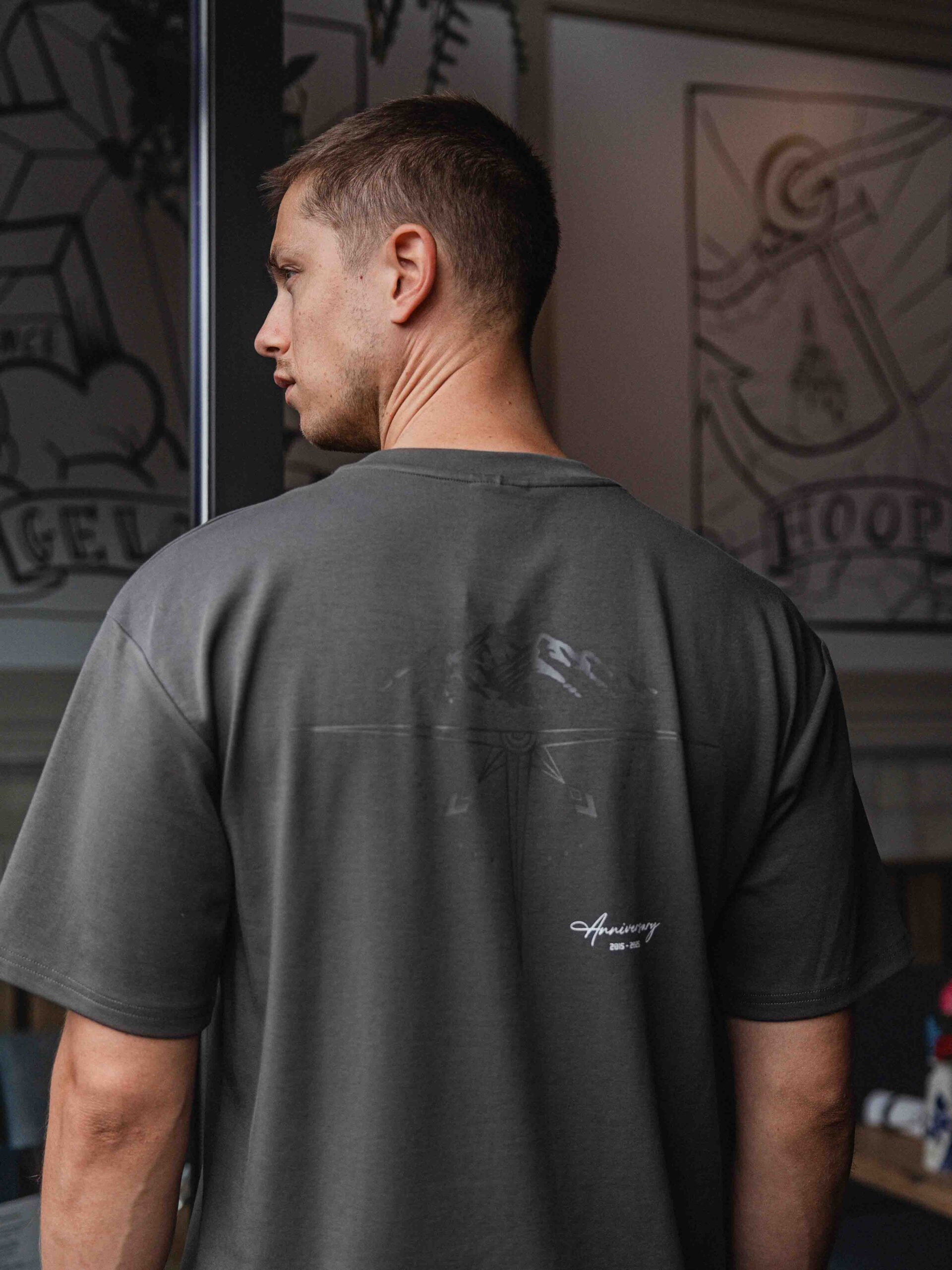 Off Black Compass Oversized T-shirt 1608 WEAR