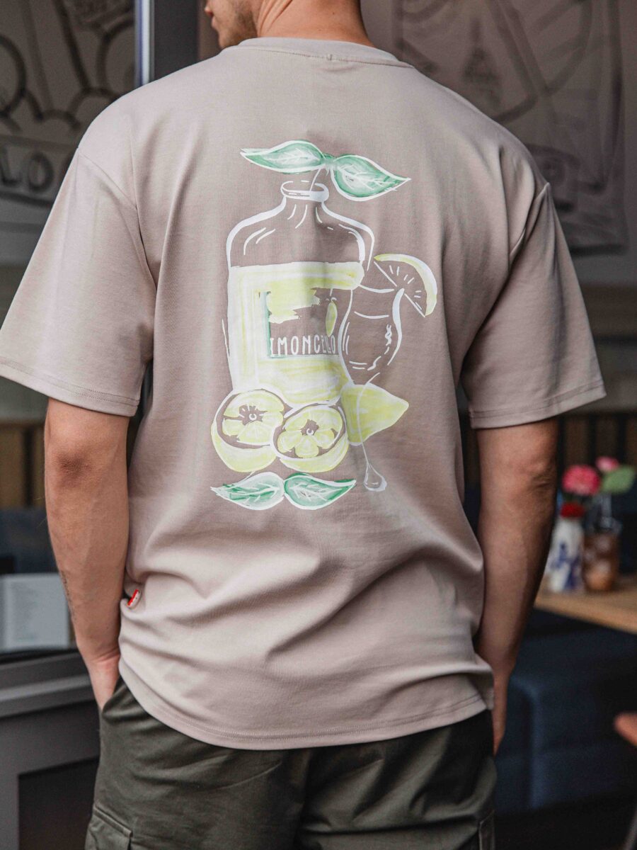 Hellbraunes Limoncello-T-Shirt in Übergröße