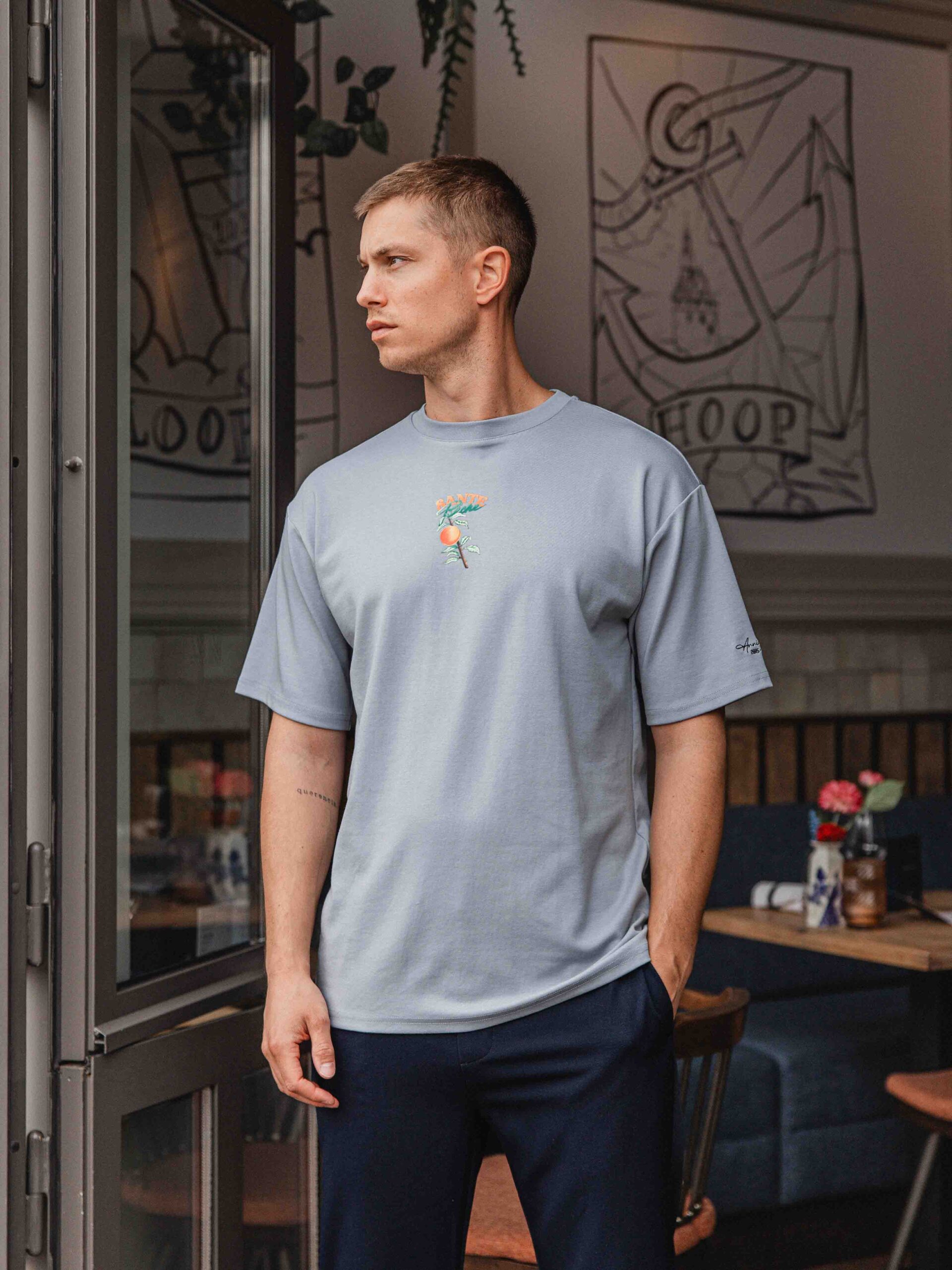 Light Blue Sante Oversized T-shirt 1608 WEAR