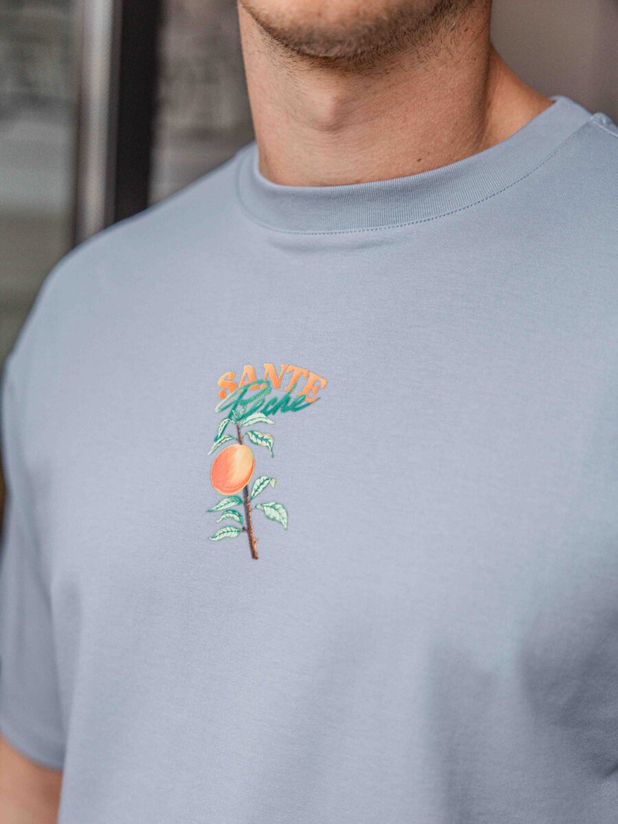 Hellblaues Sante-T-Shirt in Übergröße