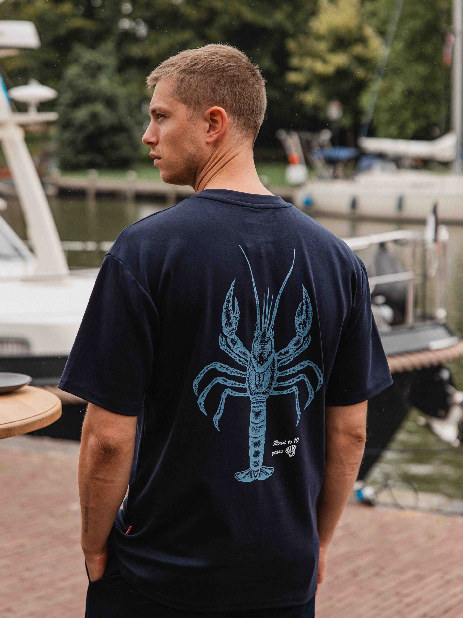 Navy Lobster Oversized T-shirt 1608 WEAR