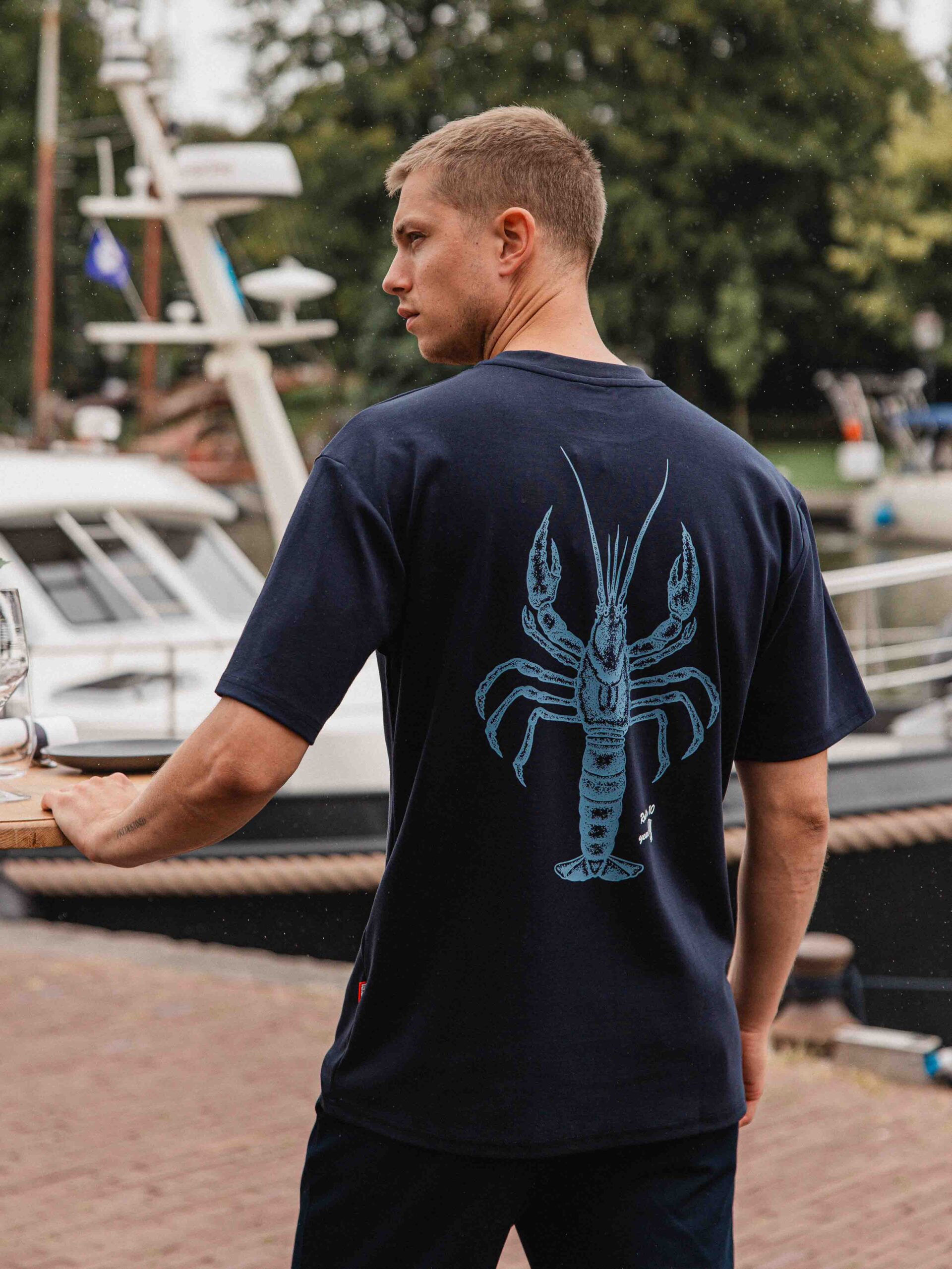 Navy Lobster Oversized T-shirt 1608 WEAR
